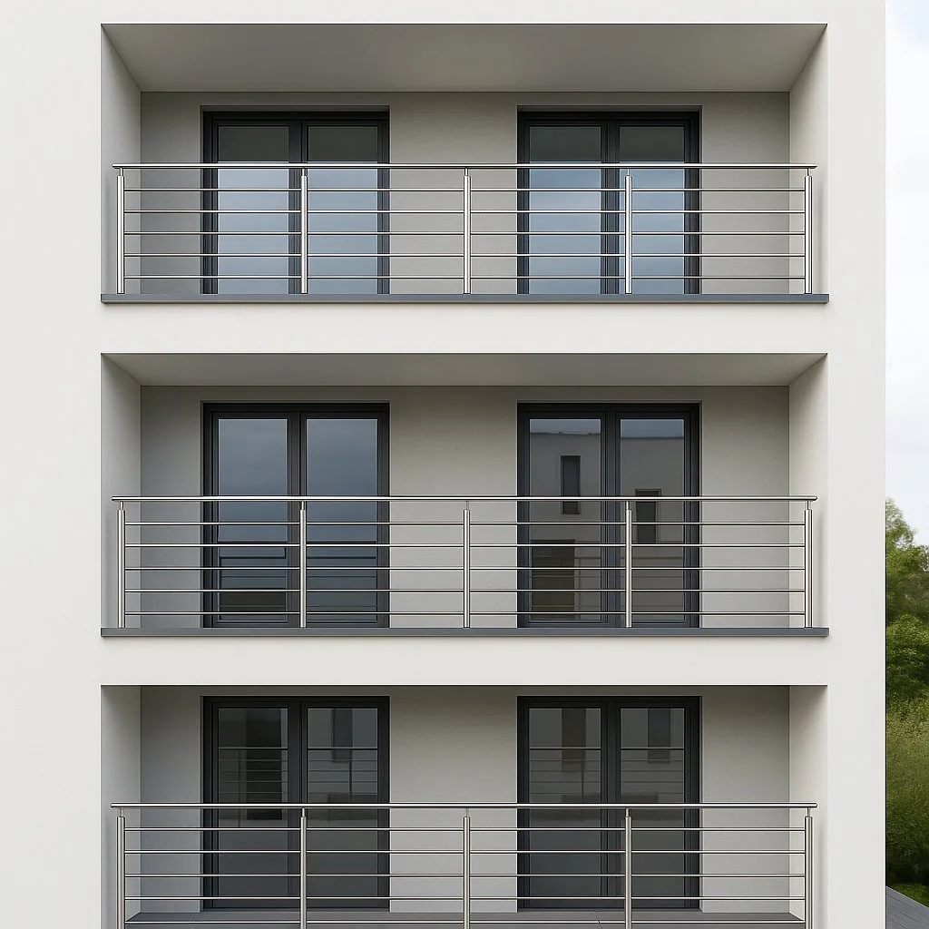 Aluminium Balcony Railings: Modular Systems, Infill Options and RAL Colours